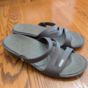 Crocs Women's Brown Slide Sandals, Size 10/11